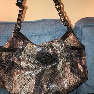 Vera Wang Snakeskin Hobo Purse
